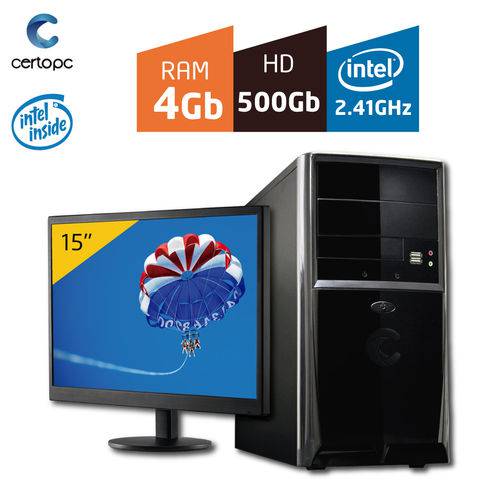 Assistência Técnica, SAC e Garantia do produto Computador + Monitor Intel Dual Core 2.41GHz 4GB HD500GB Certo PC Fit 1009
