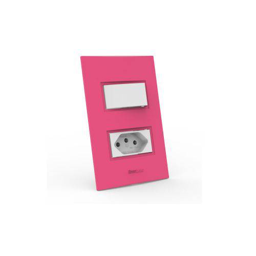 Assistência Técnica, SAC e Garantia do produto Conjunto 1 Interruptor Simples + Tomada 10A - Beleze Rosa