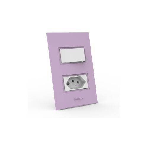 Assistência Técnica, SAC e Garantia do produto Conjunto 1 Interruptor Simples + Tomada 10A - Beleze Lilás Pastel