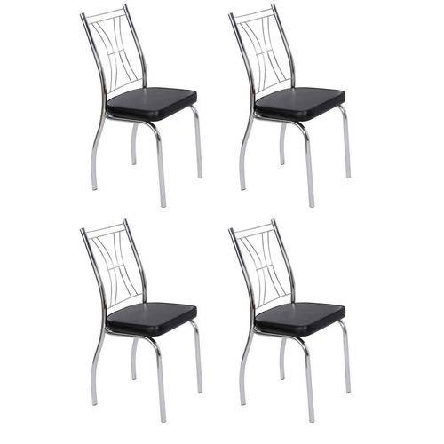 Assistência Técnica, SAC e Garantia do produto Conjunto 4 Cadeiras Agatha Art Panta Cromado/Preto
