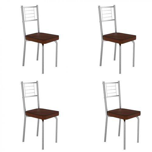 Assistência Técnica, SAC e Garantia do produto Conjunto 4 Cadeiras de Aço Juliana Art Panta Cromado/Marrom