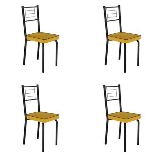 Assistência Técnica, SAC e Garantia do produto Conjunto 4 Cadeiras de Aço Juliana Art Panta Preto/Amarelo