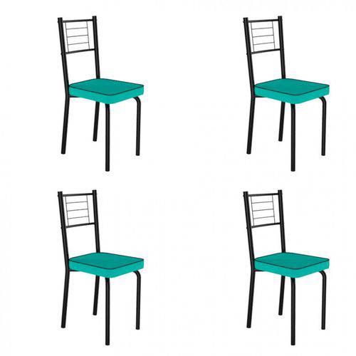 Assistência Técnica, SAC e Garantia do produto Conjunto 4 Cadeiras de Aço Juliana Art Panta Preto/Verde