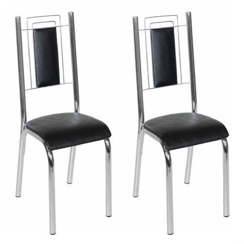 Assistência Técnica, SAC e Garantia do produto Conjunto 2 Cadeiras Aço Bela Premium Ciplafe Cromado/Preto