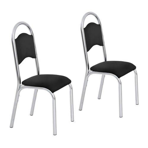 Assistência Técnica, SAC e Garantia do produto Conjunto 2 Cadeiras Aço Cris Premium Ciplafe Cromado/Preto