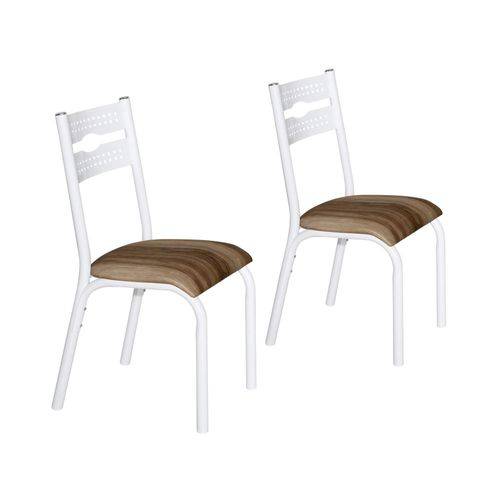 Assistência Técnica, SAC e Garantia do produto Conjunto 2 Cadeiras Aço Luna Clássica Ciplafe Branco/Capuccino