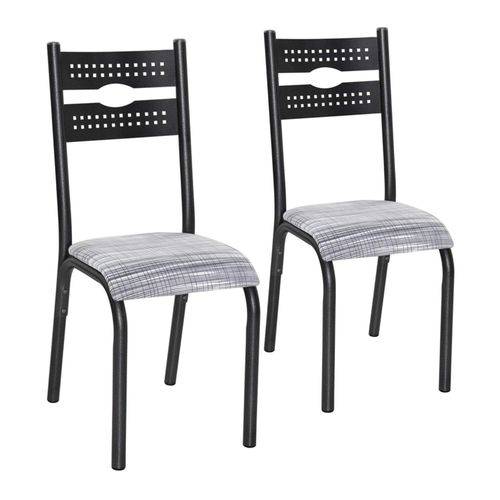 Assistência Técnica, SAC e Garantia do produto Conjunto 2 Cadeiras Aço Luna Clássica Ciplafe Preto/Branco