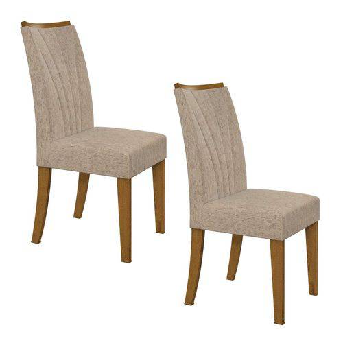 Assistência Técnica, SAC e Garantia do produto Conjunto 2 Cadeiras Apogeu Móveis Lopas Rovere/velvet Linho Creme
