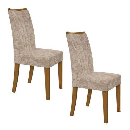 Assistência Técnica, SAC e Garantia do produto Conjunto 2 Cadeiras Apogeu Móveis Lopas Rovere/Velvet Linho Floral