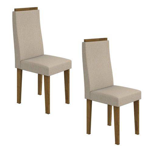 Assistência Técnica, SAC e Garantia do produto Conjunto 2 Cadeiras Dafne Móveis Lopas Rovere/linho Rinzai Bege