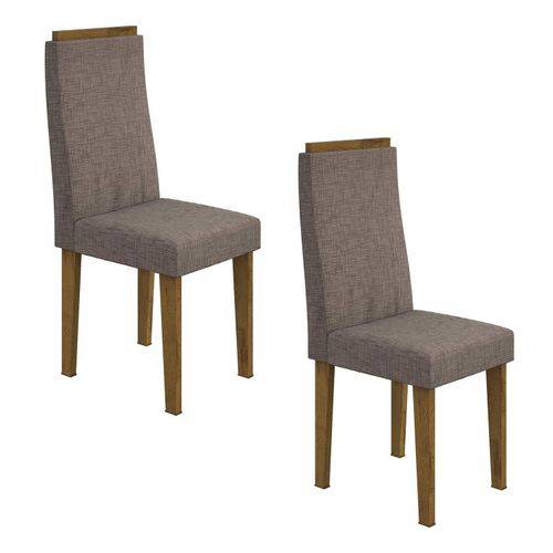 Assistência Técnica, SAC e Garantia do produto Conjunto 2 Cadeiras Dafne Móveis Lopas Rovere/velvet Riscado Castor