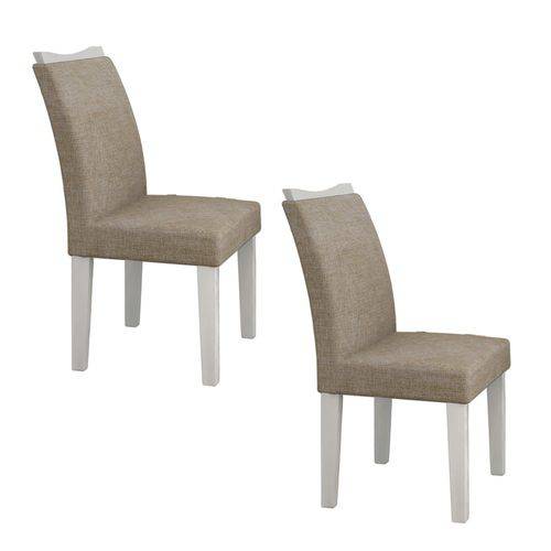 Assistência Técnica, SAC e Garantia do produto Conjunto 2 Cadeiras Estofadas Pampulha Leifer Branco/Linho Bege
