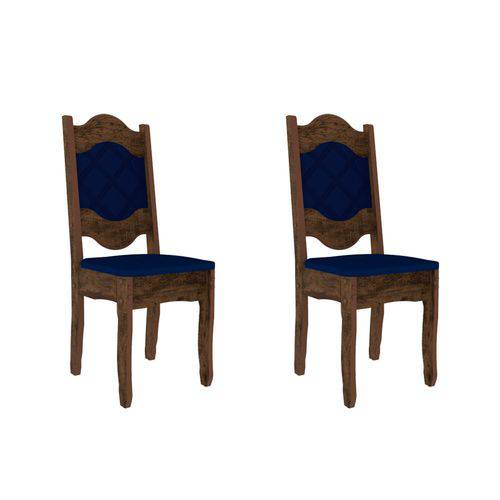 Assistência Técnica, SAC e Garantia do produto Conjunto 2 Cadeiras Imperial Art Panta Castanho Rústico/Azul