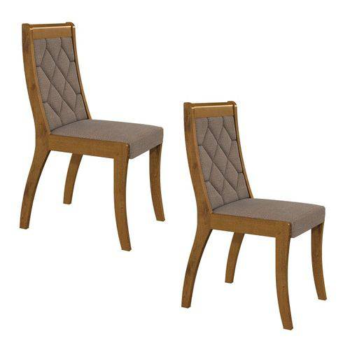 Assistência Técnica, SAC e Garantia do produto Conjunto 2 Cadeiras Merengue Móveis Lopas Rovere Soft/velvet Linho Bege