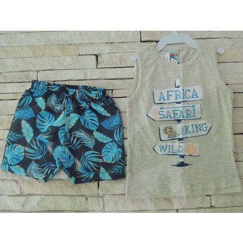 Assistência Técnica, SAC e Garantia do produto Conjunto Camiseta Regata Safari + Short Tectel Estampado Secagem Rapida