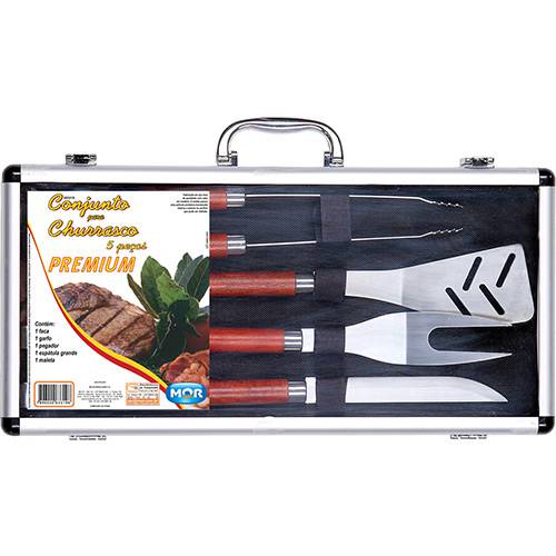 Assistência Técnica, SAC e Garantia do produto Conjunto Churrasco Premium 5 Peças - Mor