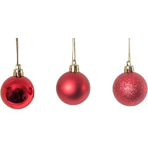 Assistência Técnica, SAC e Garantia do produto Conjunto com 24 Bolas Lisas Vermelhas - Orb Christmas