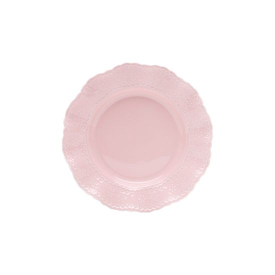 Assistência Técnica, SAC e Garantia do produto Conjunto com 6 Pratos para Sobremesa de Porcelana Resistente Princess Rosa 20,3 Cm