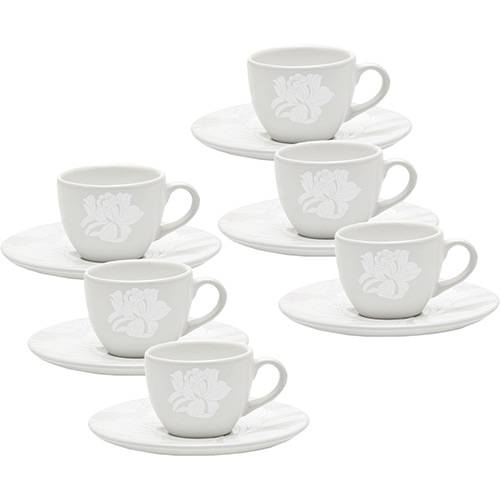 Assistência Técnica, SAC e Garantia do produto Conjunto com 6 Xícaras de Cafezinho 75ml com Pires - Mail Order Coup Blanc - Oxford