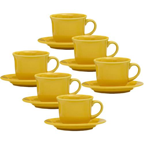 Assistência Técnica, SAC e Garantia do produto Conjunto com 6 Xícaras de Chá 200ml com Pires - Mail Order Yellow - Oxford Daily