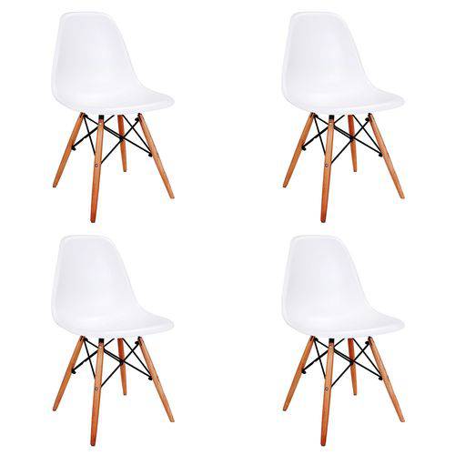 Assistência Técnica, SAC e Garantia do produto Conjunto de 4 Cadeiras Eames Branco Decor Travel Max - Ct53002br