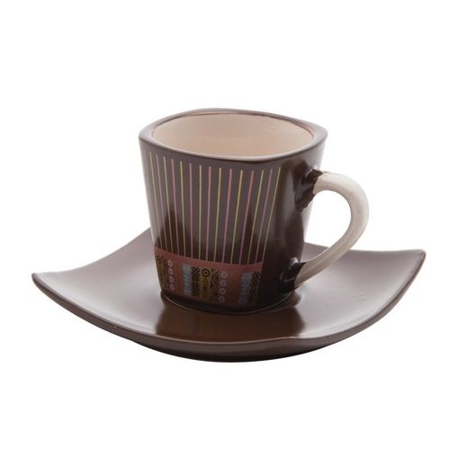Assistência Técnica, SAC e Garantia do produto Conjunto de 6 Xícaras de Café com Pires Stripes Bon Gourmet