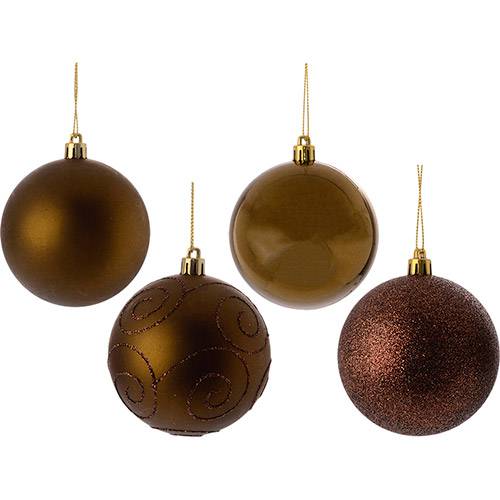 Assistência Técnica, SAC e Garantia do produto Conjunto de Bolas de Natal Douradas 50 Unidades - Orb Christmas