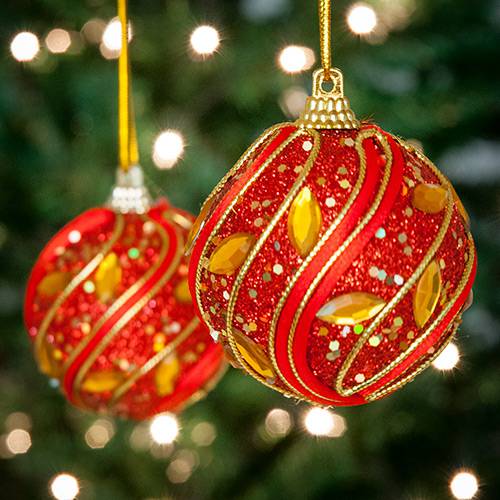 Assistência Técnica, SAC e Garantia do produto Conjunto de Bolas Decoradas 6 Peças 6cm - Orb Christmas