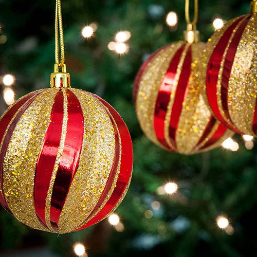 Assistência Técnica, SAC e Garantia do produto Conjunto de Bolas Vermelho e Dourado 6 Peças 8cm - Orb Christmas