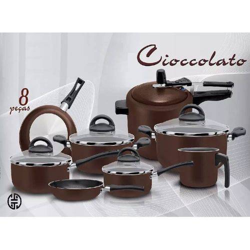 Assistência Técnica, SAC e Garantia do produto Conjunto de Panelas Teflon Cioccolato 08 Peças