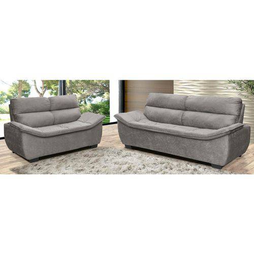 Assistência Técnica, SAC e Garantia do produto Conjunto Estofado Passion 3X2 Lugares Suede Amassado Cinza