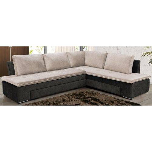 Assistência Técnica, SAC e Garantia do produto Conjunto Estofado Sofa Cama Imperium 3X3 Lugares Preto com Creme