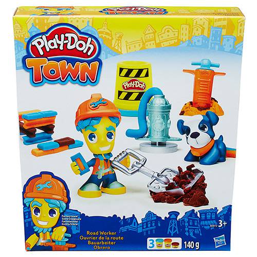 Assistência Técnica, SAC e Garantia do produto Conjunto Play-Doh Town Figura e Animal Road Worker e Pet - Hasbro