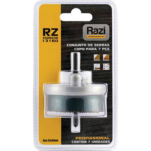 Assistência Técnica, SAC e Garantia do produto Conjunto Serra Copo Rz-Ks06036 7 Peças - Razi