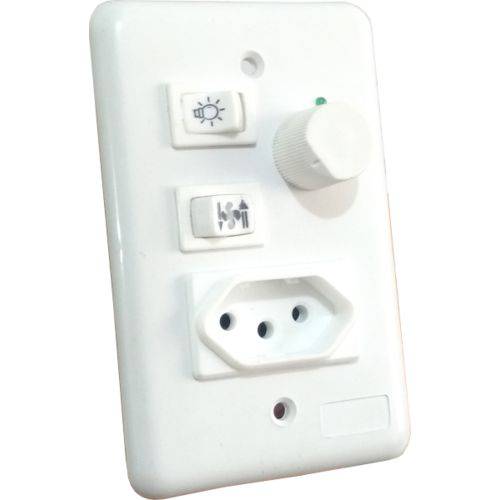 Assistência Técnica, SAC e Garantia do produto Controle de Ventilador Luz + Rev - Br - com Tomada / Embutir