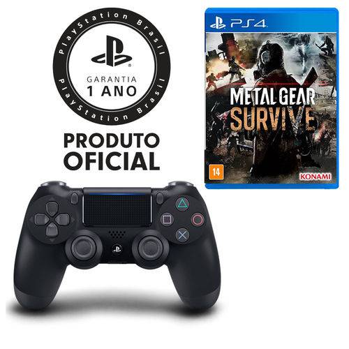 Assistência Técnica, SAC e Garantia do produto Controle Playstation Dualshock 4 Preto + Metal Gear Survive - PS4