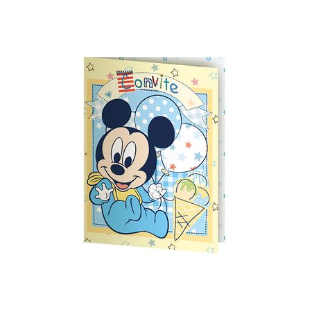 Assistência Técnica, SAC e Garantia do produto Convite de Aniversário Baby Disney - Mickey - 08 Unidades