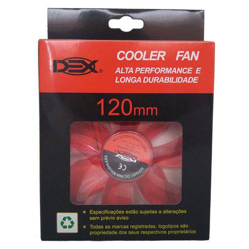 Assistência Técnica, SAC e Garantia do produto Cooler Fan 120mm Dex Dx 12l Red com Led