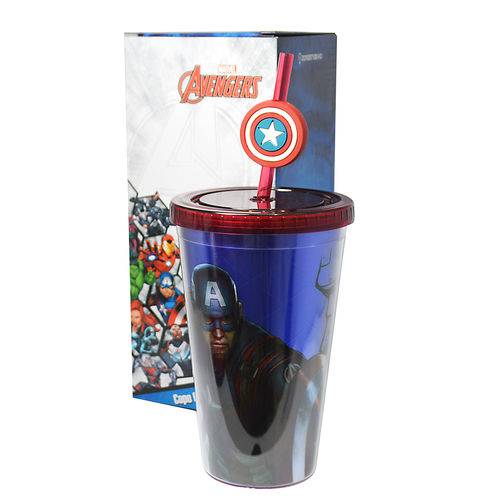 Assistência Técnica, SAC e Garantia do produto Copo com Canudo 500ml Capitão America Avengers Marvel