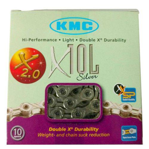 Assistência Técnica, SAC e Garantia do produto Corrente KMC 116 X10L Prata Index Semi-vazada 10.V