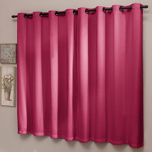 Assistência Técnica, SAC e Garantia do produto Cortina Blackout Liso 200x180cm Pink com Voal - Sultan