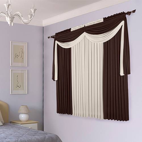 Assistência Técnica, SAC e Garantia do produto Cortina Cairo 200x180cm Ilhós Chocolate - Sultan