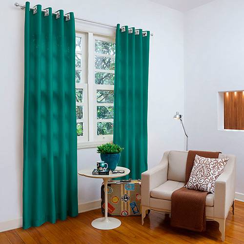 Assistência Técnica, SAC e Garantia do produto Cortina Panamá Lisa 230x280cm Verde Bandeira - Santista