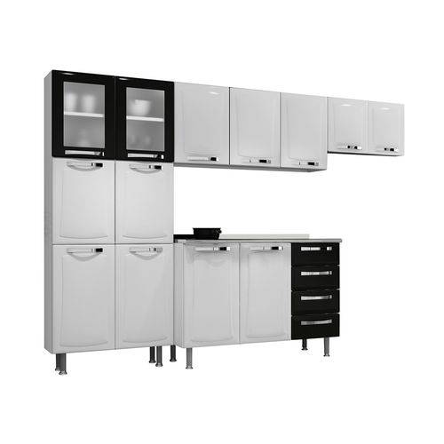 Assistência Técnica, SAC e Garantia do produto Cozinha Compacta 13 Portas Branca e Preto Itanew COZ 5 Itatiaia