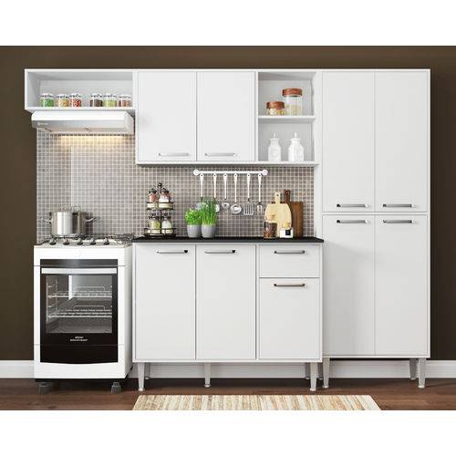 Assistência Técnica, SAC e Garantia do produto Cozinha Completa Compacta Xangai 9 Portas Ref. 2840.697 Branco Multimóveis