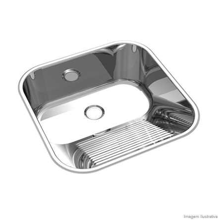 Assistência Técnica, SAC e Garantia do produto Cuba para Tanque de Inox 40x40x22cm Prata Mekal