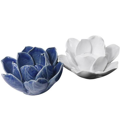Assistência Técnica, SAC e Garantia do produto Decoração de Cerâmica Flor Irerê Azul e Branca