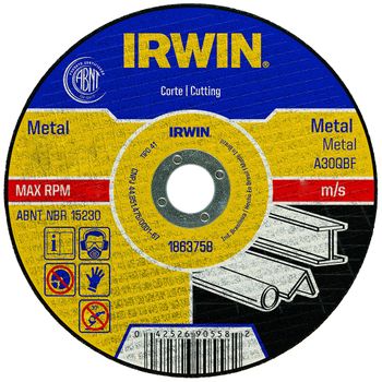 Assistência Técnica, SAC e Garantia do produto Disco Corte 115x3.0x22.2 Metal Irwin 115x3.0x22.2