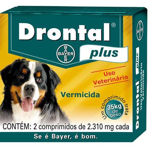 Assistência Técnica, SAC e Garantia do produto Drontal Plus com 2 Comprimidos - Cães Acima de 35kg