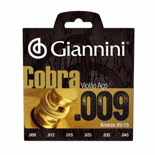 Assistência Técnica, SAC e Garantia do produto Encordoamento Giannini Cobra P/ Violão 009 Bronze 85/15